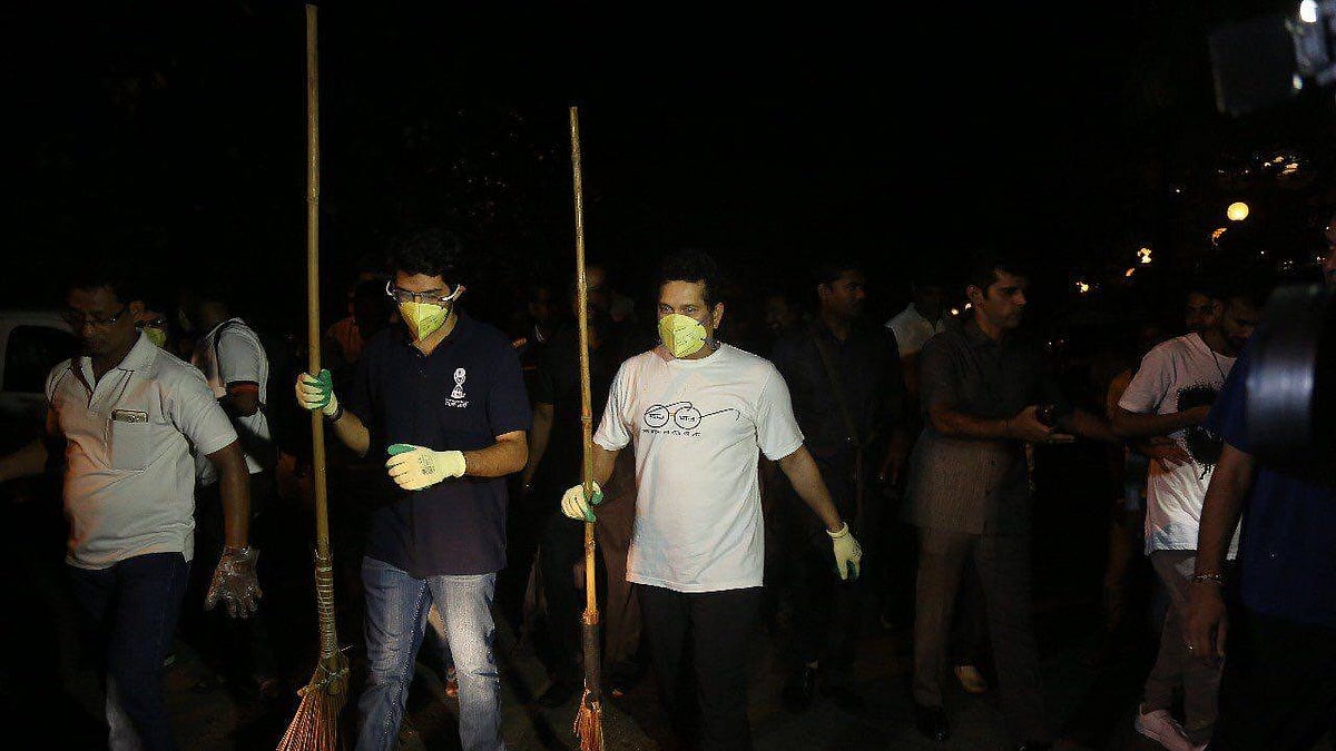 Sachin Tendulkar geared up to clean his Bandra neighbourhood in Mumbai