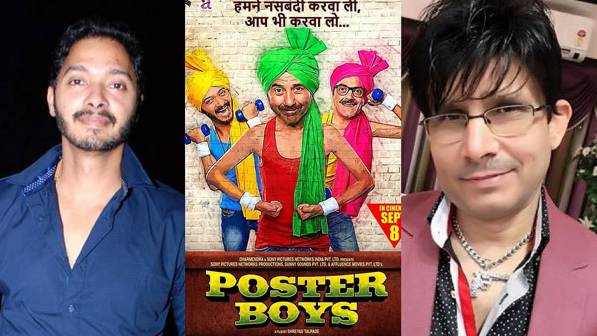 Shreyas Talpade and KRK are engaged in a Twitter battle over <i>Poster Boys</i>.
