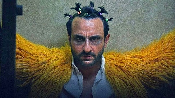 Saif Ali Khan in <i>Kaalakaandi</i> poster.