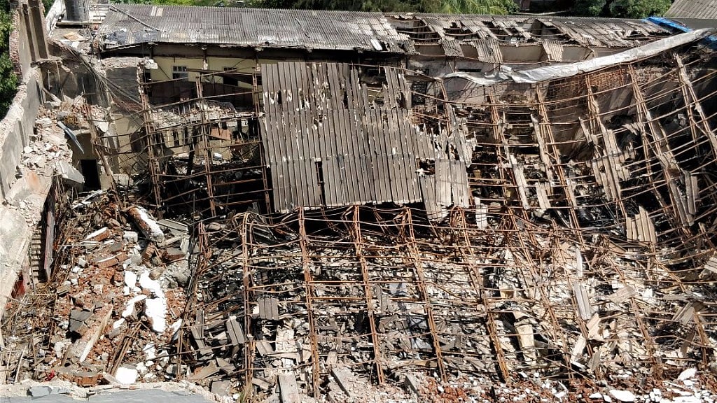 RK Studio after the fire mishap.
