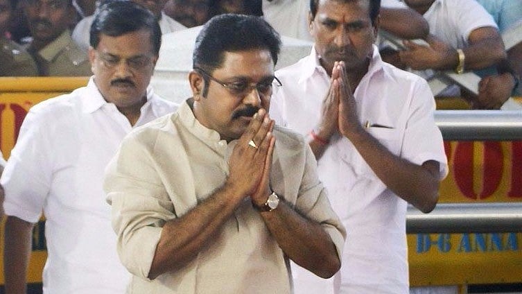 TTV Dhinakaran was booked for allegedly bribing the election commission for the two-leaves symbol.