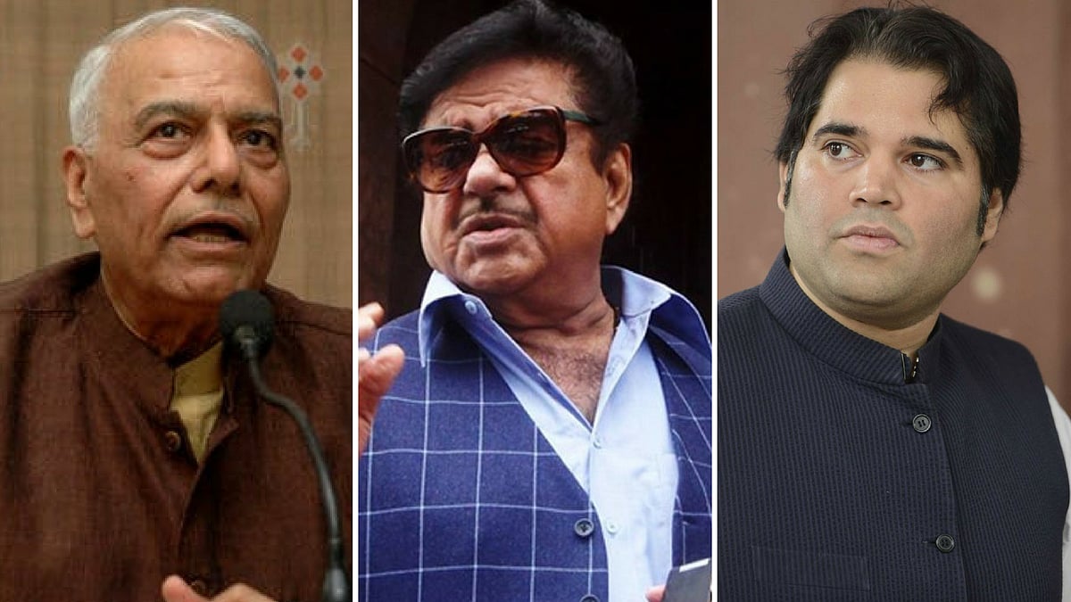 BJP leaders Yashwant Sinha, Shatrughan Sinha and Varun Gandhi.