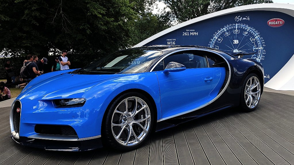 Bugatti Chiron on display at the Festival of Speed, Goodwood. 