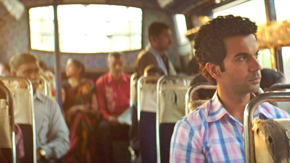 Rajkummar Rao in a still from <i>Newton</i>. 
