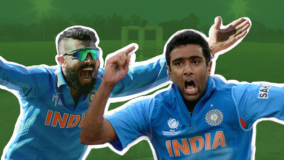 Ravindra Jadeja (L) and Ravichandran Ashwin (R).