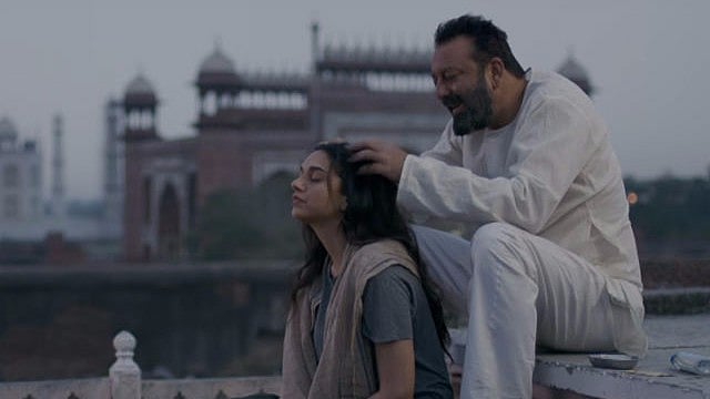 Sanjay Dutt with Aditi Rao Hydari in <i>Bhoomi. </i>
