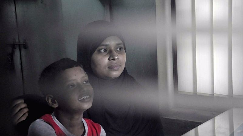 Ishrat Jahan with her son.