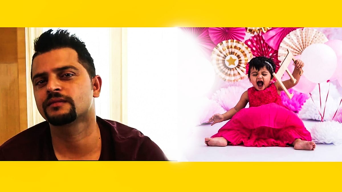Suresh Raina and his daughter