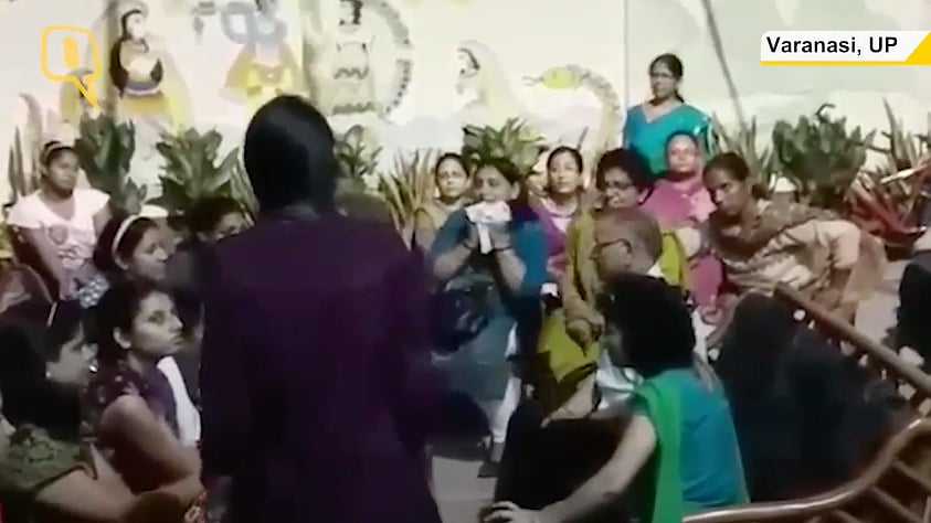 The BHU Vice Chancellor spoke to  female students and told them that he is like their father.