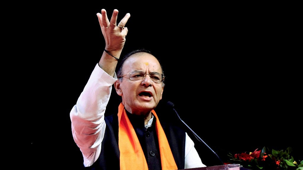 Union Finance Minister Arun Jaitley addresses Gujarat BJP Working Committee meeting in Ahmedabad.