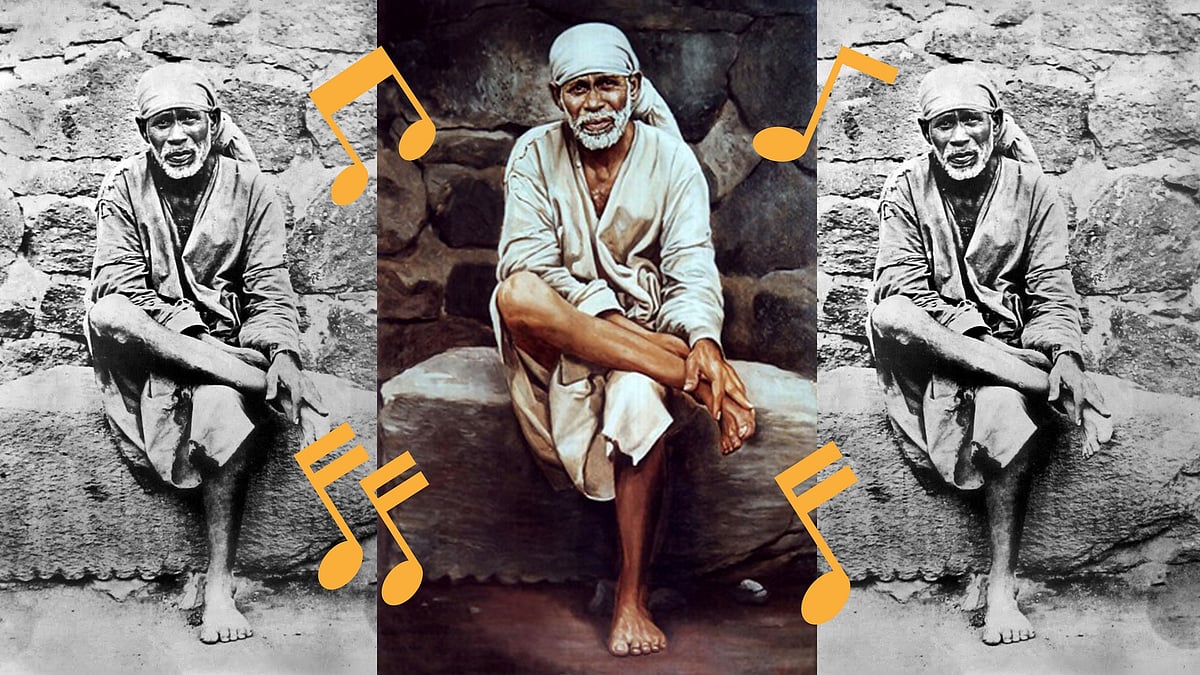 One of the rare photographs of Sai Baba of Shirdi.&nbsp;