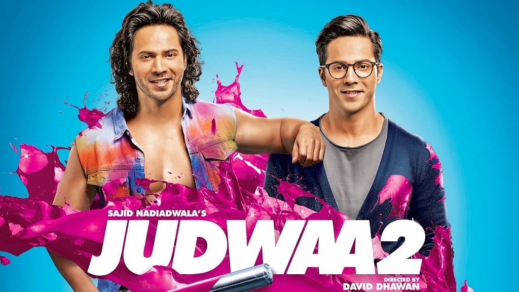 Varun Dhawan and Varun Dhawan in <i>Judwaa 2.</i>