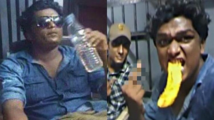 Afnas clicked selfies and recorded a video which went viral – while still in custody. <i>(Photo Courtesy: The News Minute)</i>