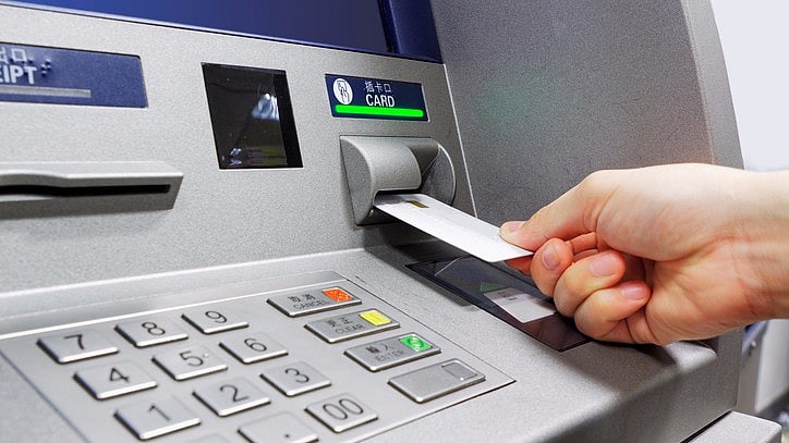 Representative image of an ATM insert card slot.