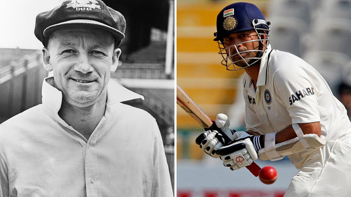 File photo of Don Bradman (L) and Sachin Tendulkar.