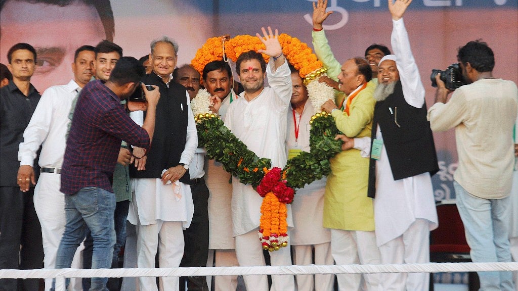 Congress leader Rahul Gandhi in Kheda district on 9 October 2017. 