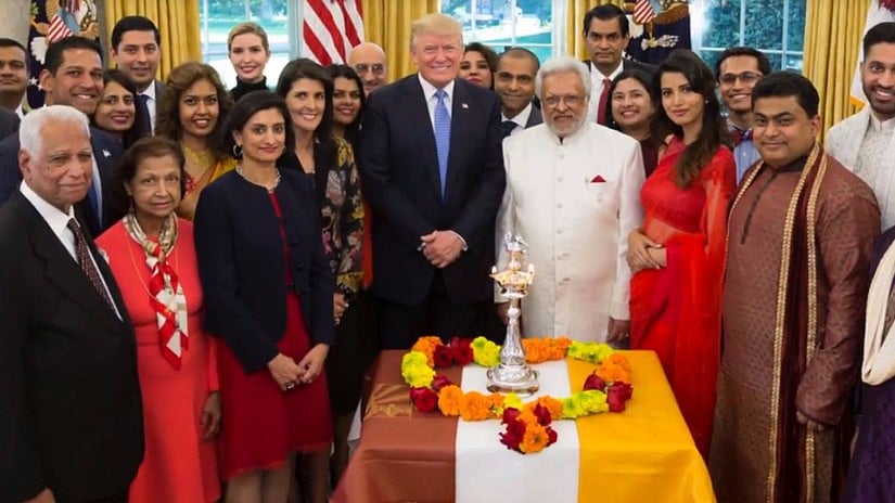 US President Donald Trump celebrated Diwali in Oval Office.