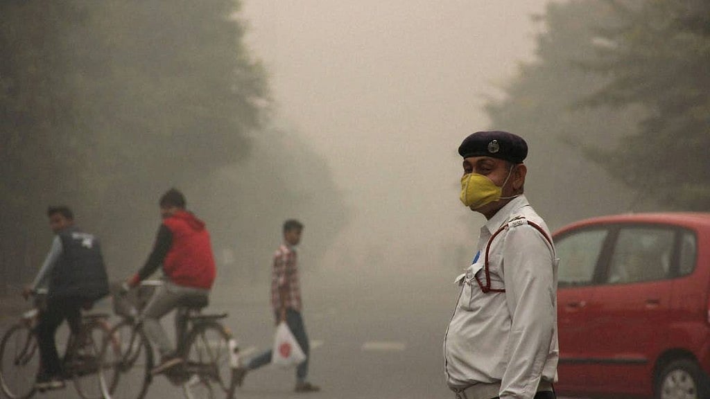 Air quality in Delhi enters the red zone.