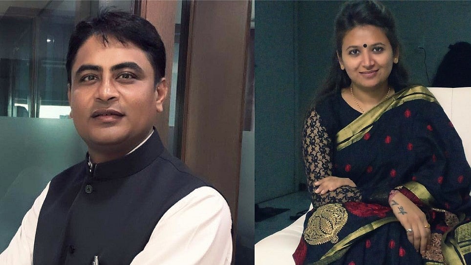 Patidar leaders Reshma Patel and Varun Patel.