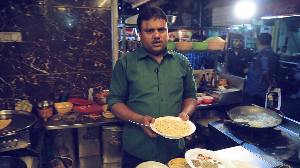 Yaqat Ali with his Italian Desi Pasta. 