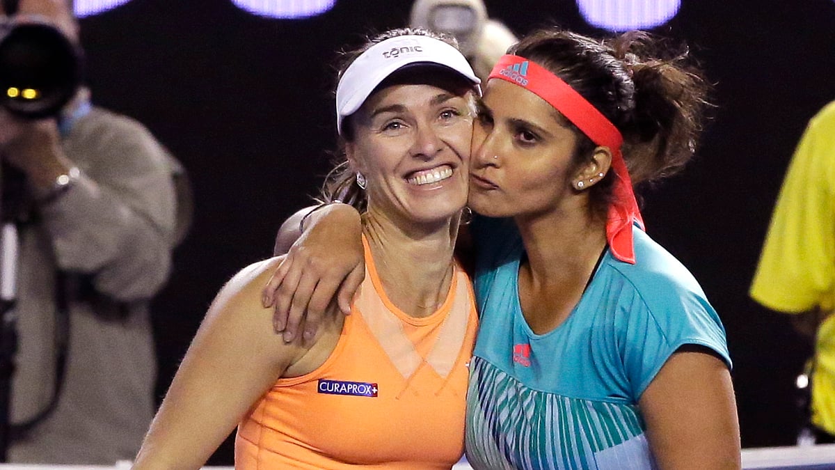 Martina Hingis partnered Indians Sania Mirza and Leander Paes and won Grand Slam titles with both.