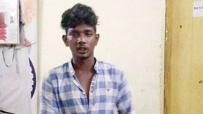 The accused Ganji Siva was allegedly drunk and has been arrested.