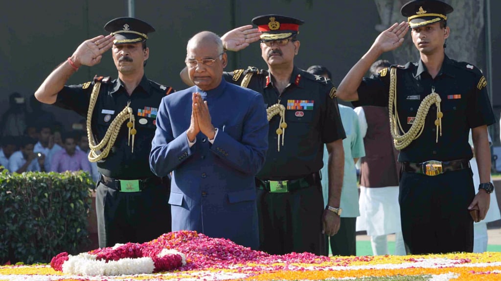 PM Modi also tweeted about the occasion and hoped that people would imbibe Gandhi’s ideals.