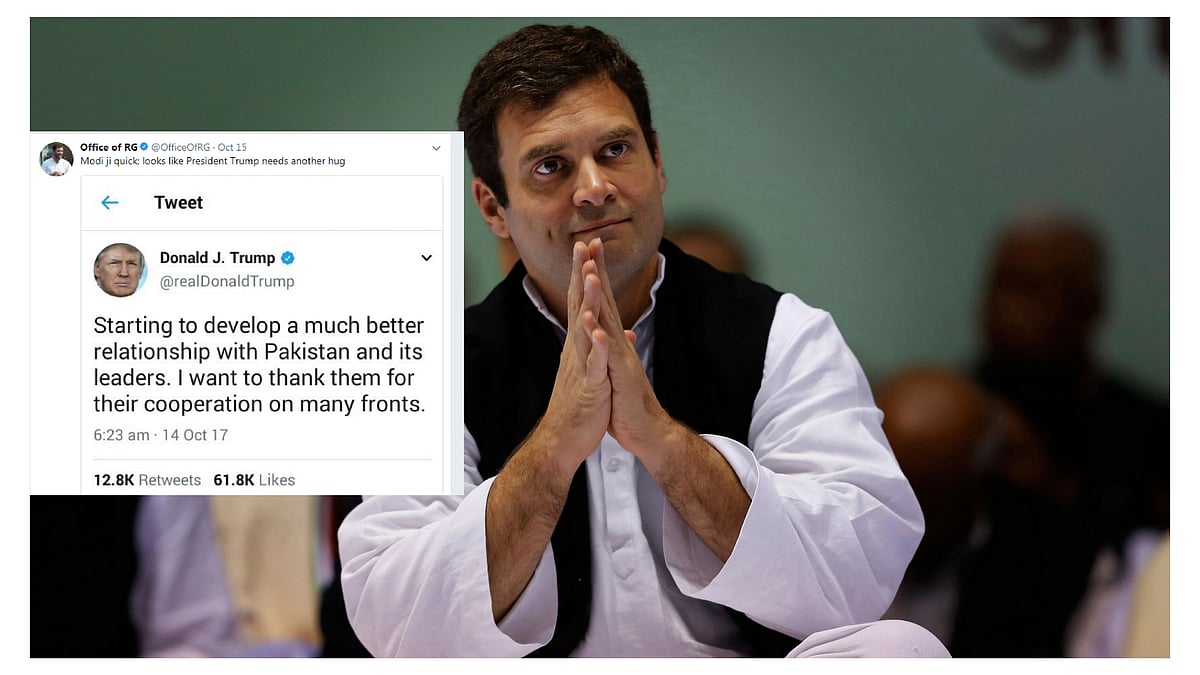 It all began with Congress VP Rahul Gandhi retweeting a post from POTUS Donald Trump. 