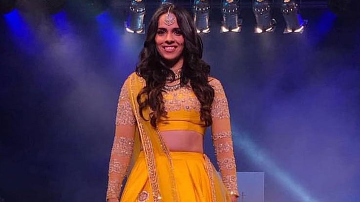 Saina Nehwal walks the ramp at the Bangalore Times Fashion Week on Sunday.