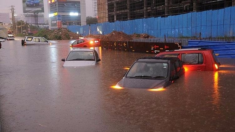 Officials said it was a cloudburst over the city as some areas recorded 7 cm to 12 cm rainfall. 