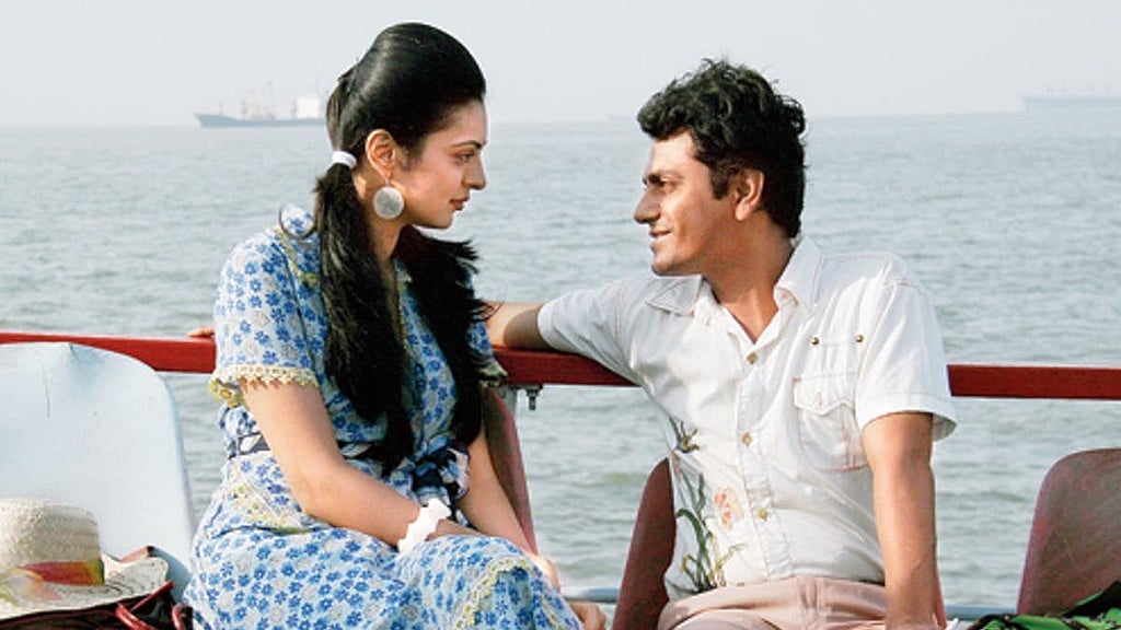 Niharika Singh and Nawazuddin Siddiqui in a scene from <i>Miss Lovely.</i>