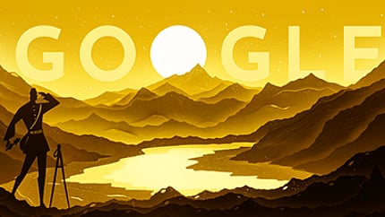 Google Doodle dedicated to Nain Singh Rawat on his 187th birth anniversary. 