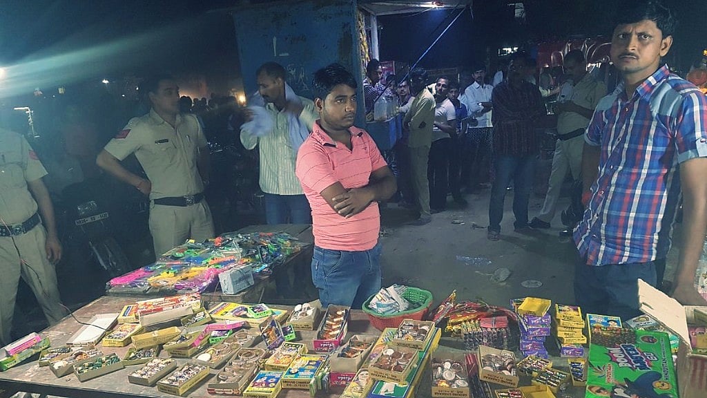 Police crackdown on sale of crackers in Delhi-NCR.