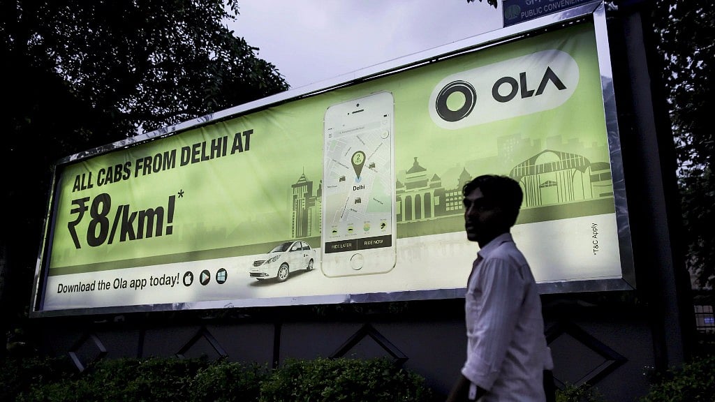 An Ola advertisement in New Delhi, India. 