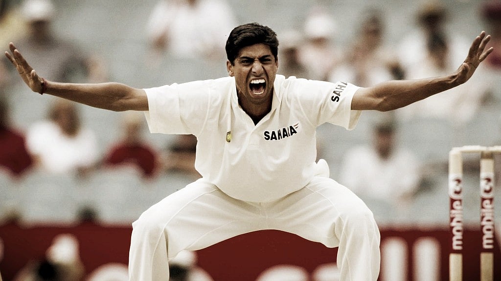 Jan 2003 picture of Ashish Nehra from India’s Tour of Australia. 