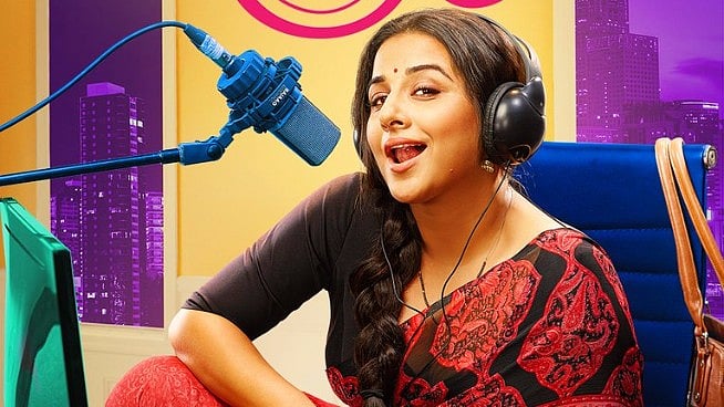 Vidya Balan in a poster of <i>Tumhari Sulu</i>.