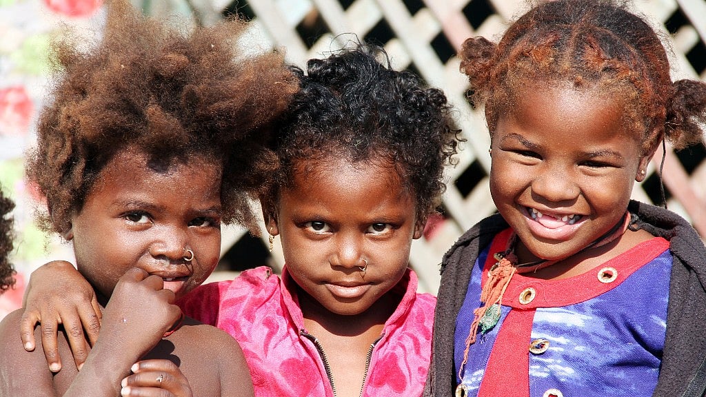 Children of African origin in Gujarat’s Jambur village.
