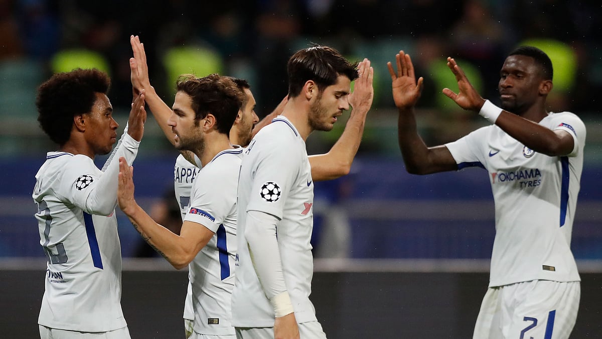 Chelsea advanced to the knockout stage of the Champions League with a game to spare.