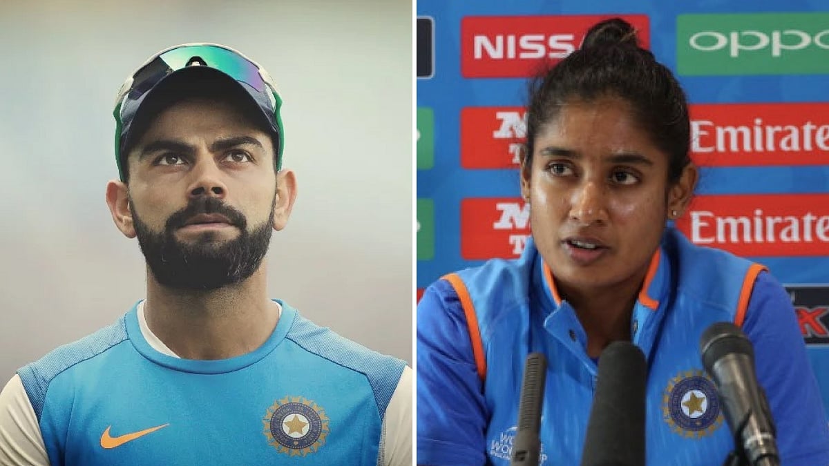 Virat Kohli and Mithali Raj.
