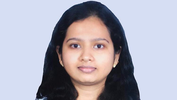 Geethanjali, 27, fell from the 10th floor of her office building. 