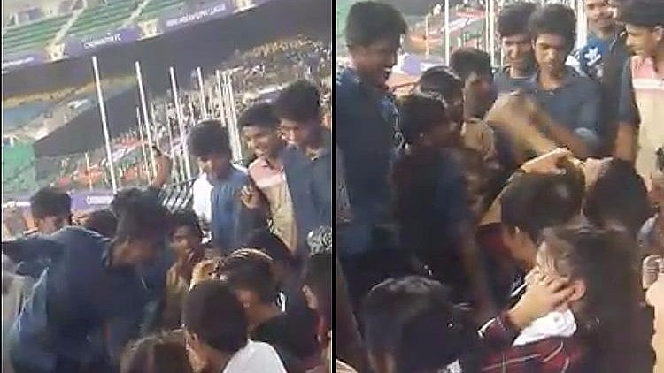 The incident happened in the Jawaharlal Nehru indoor stadium in Chennai on Thursday evening.