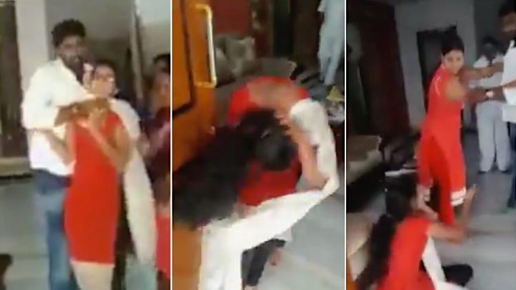 Srinivas married a second time, and when his first wife questioned him, he beat her up badly, cameras be damned. 