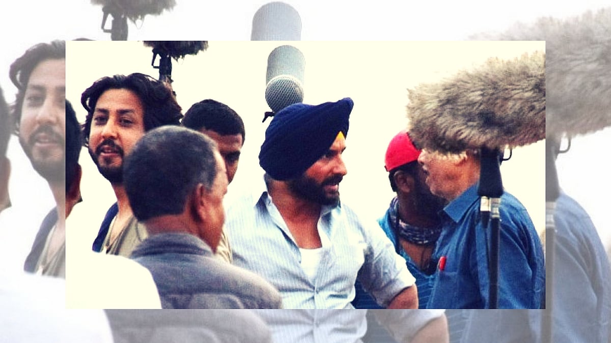Saif Ali Khan during the filming of the first instalment of Netflix series,<i> Sacred Games</i>.&nbsp;
