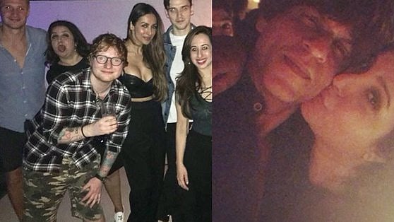Ed Sheeran serenades guests at the Bollywood bash hosted by Farah Khan. 