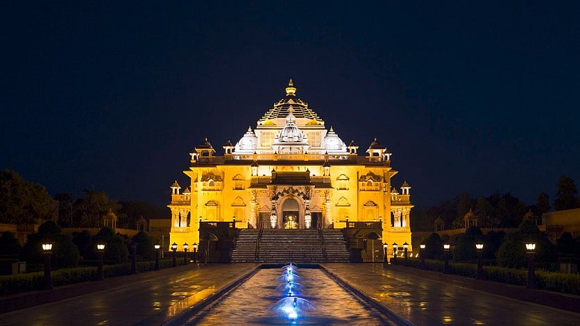 The Akshardham temple in Gujarat