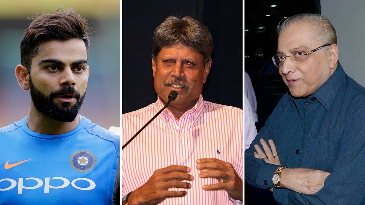 Virat Kohli,&nbsp; Kapil Dev, Jagmohan Dalmiya.