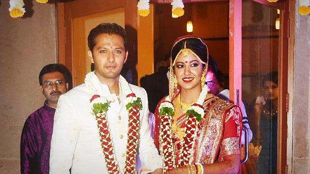 Vatsal Sheth and Ishita Dutta on their wedding day.&nbsp;