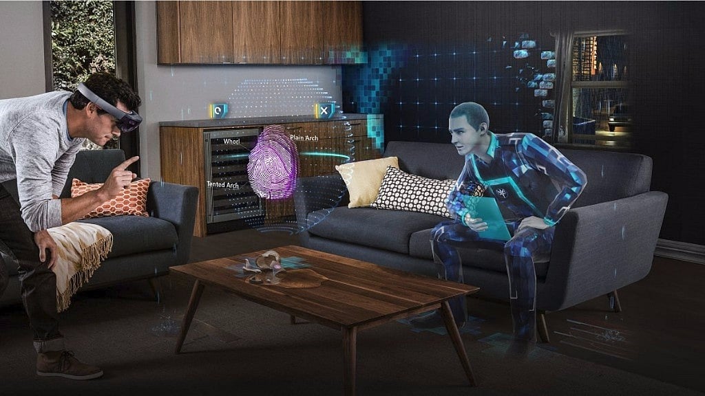 Representational image of a person experiencing augmented reality.