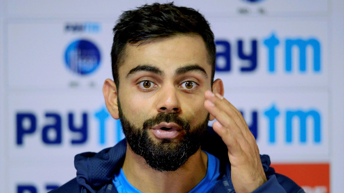 Virat Kohli speaks during the pre-match press conferenve ahead of the second Test in Nagpur.