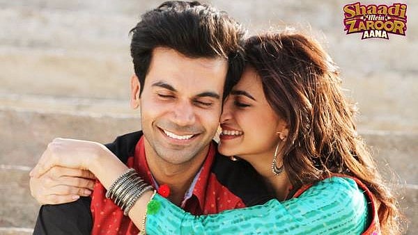 Rajkummar Rao with Kriti Kharbanda in a still from the film.